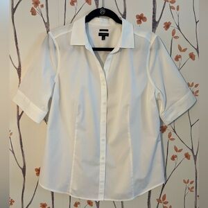 Talbots white button down shirt